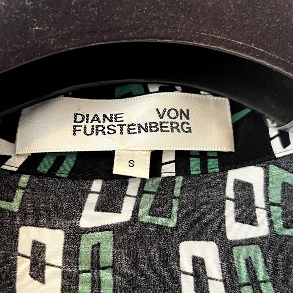 Diane von Furstenberg Tori Geometric-Print Midi Wrap Dress size S C0 - Picture 5 of 8